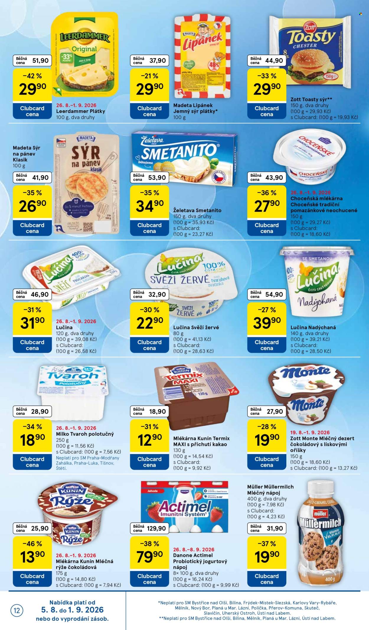 Leták TESCO supermarket - 26.8.2026 - 1.9.2026. Strana 12