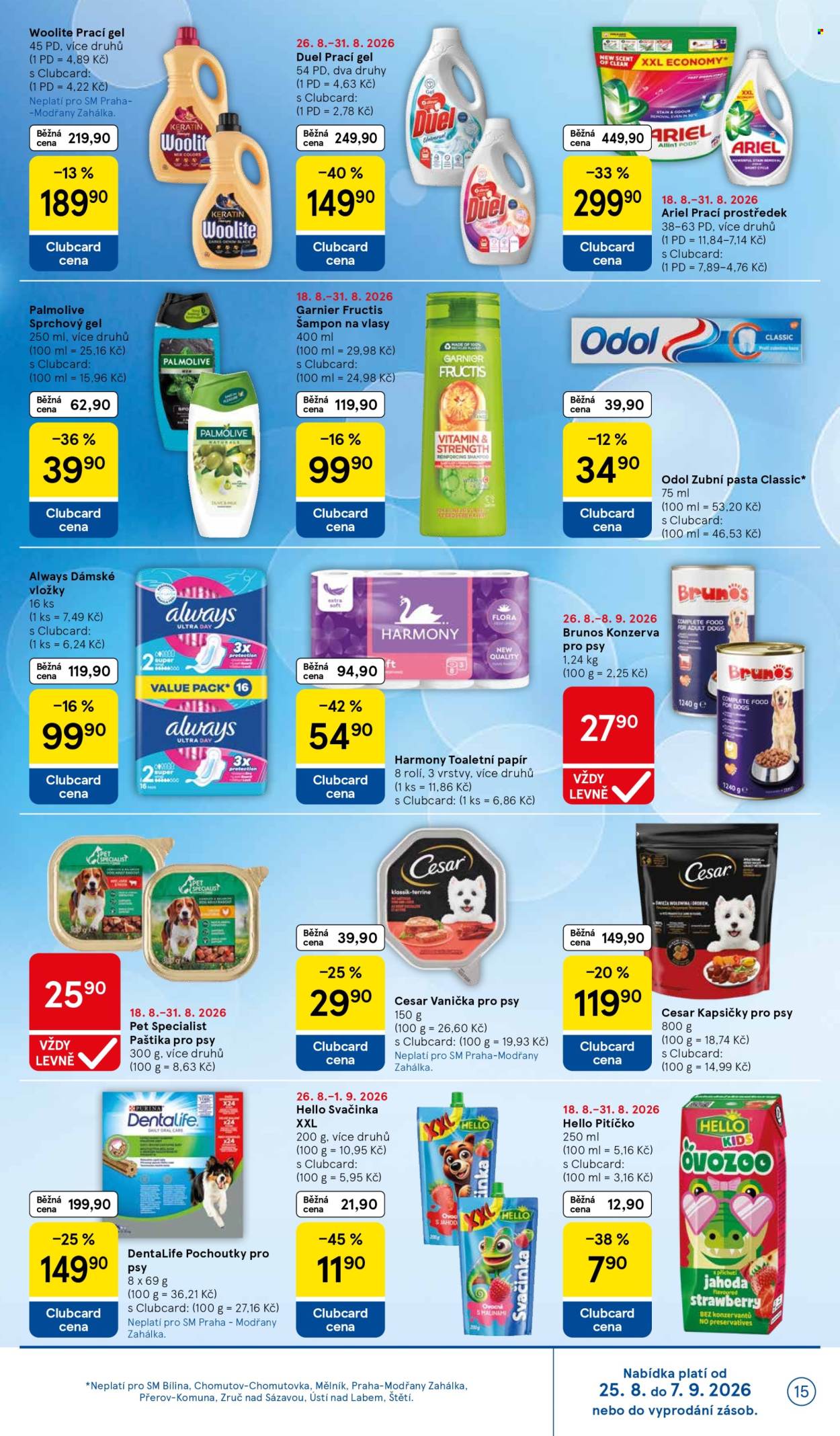 Leták TESCO supermarket - 26.8.2026 - 1.9.2026. Strana 15