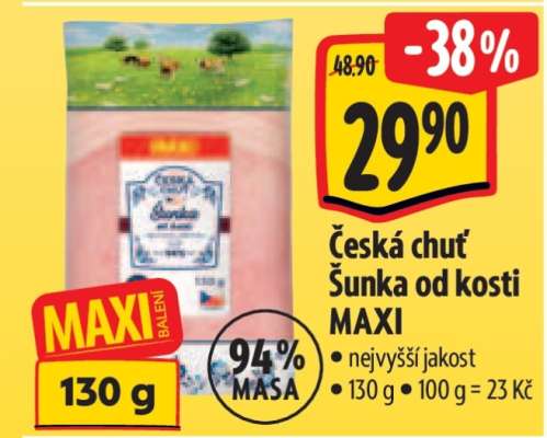 Česká chuť Šunka od kosti MAXI
