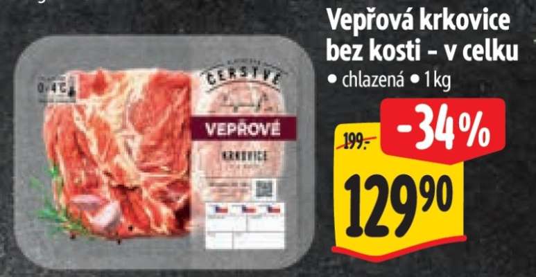 Vepřová krkovice bez kosti – v celku
