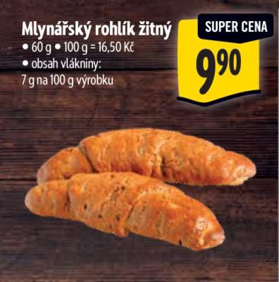 Mlynářský rohlík žitný