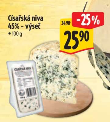 Císařská niva 45% - výseč