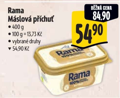 Rama máslová příchuť