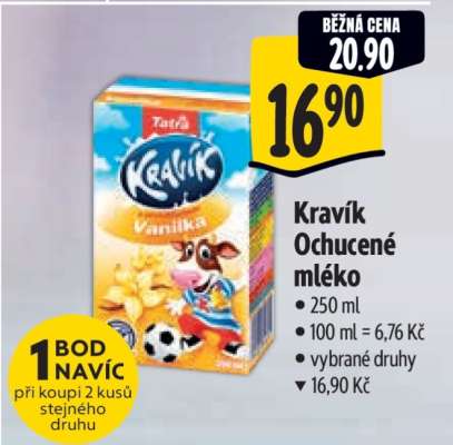 Kravík ochucené mléko