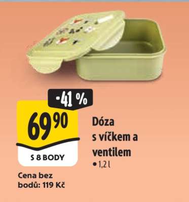 Dóza s víčkem a ventilem