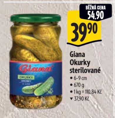 Giana Okurky sterilované