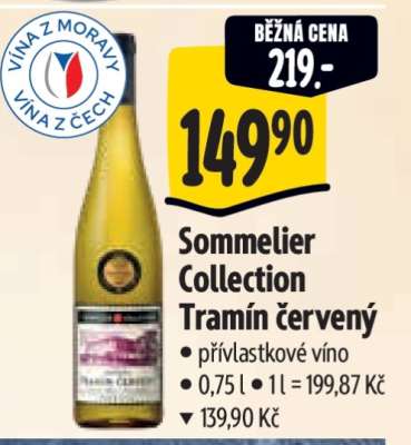 Sommelier Collection Tramín červený