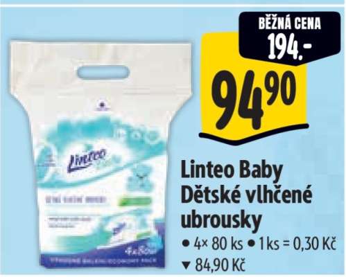 Linteo Baby dětské vlhčené ubrousky