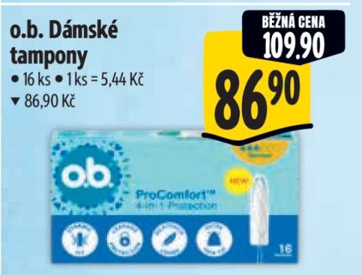 O.B. DÁMSKÉ TAMPONY
