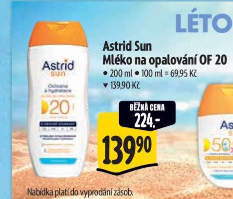 Astrid Sun Mléko na opalování OF 20
