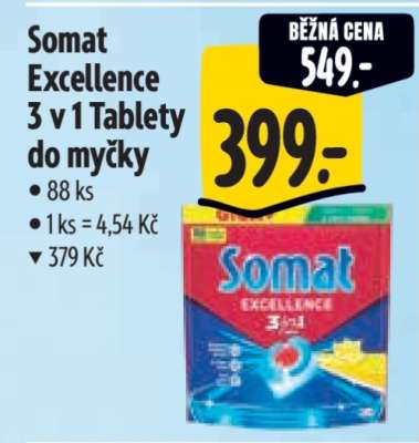 Somat Excellence 3 v 1 Tablety do myčky
