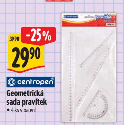 Geometrická sada pravítek