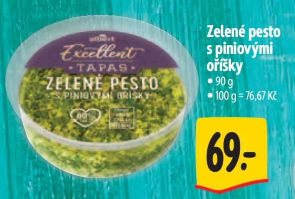 Zelené pesto s piniovými oříšky
