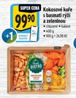 Kokosové kuře s basmati rýží a zeleninou