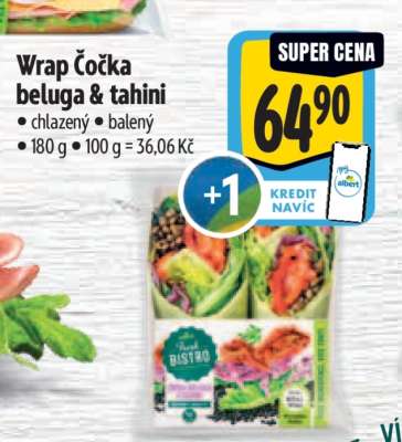 Wrap Čočka beluga & tahini