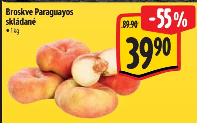 Broskve Paraguayos skládané