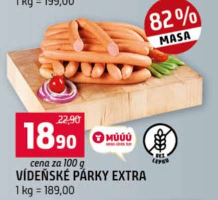 Vídeňské párky extra