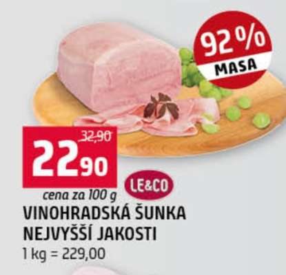 Vinohradská šunka nejvyšší jakosti