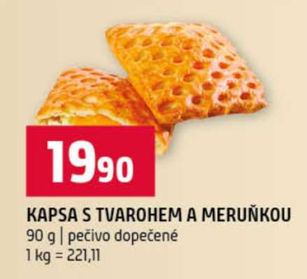 Kapsa s tvarohem a meruňkou