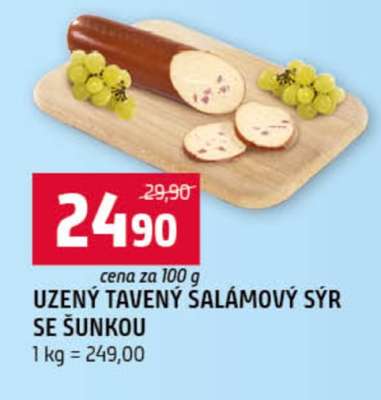 UZENÝ TAVENÝ SALÁMOVÝ SÝR SE ŠUNKOU