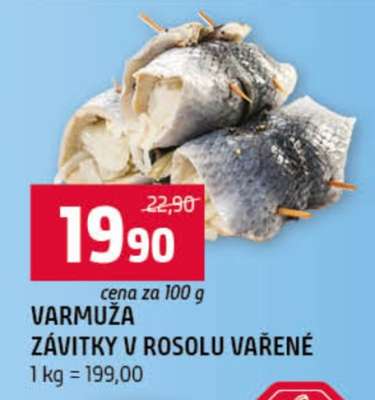 VARMUŽA ZÁVITKY V ROSOLU VAŘENÉ