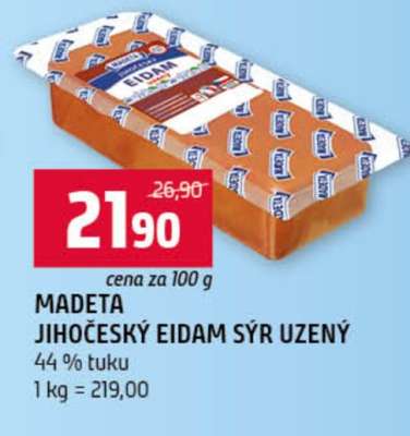 MADETA JIHOČESKÝ EIDAM SÝR UZENÝ