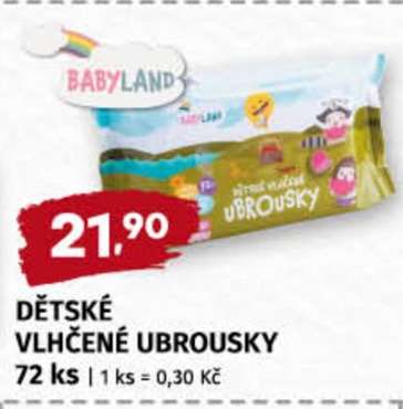 Dětské vlhčené ubrousky
