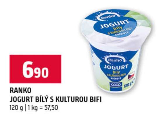 RANKO JOGURT BÍLÝ S KULTUROU BIFI