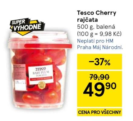 Tesco Cherry rajčata