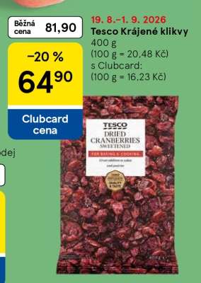 Tesco Krájené klikvy
