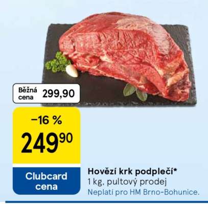 Hovězí krk podplečí