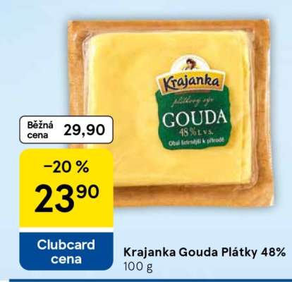 Krajanka Gouda Plátky 48%
