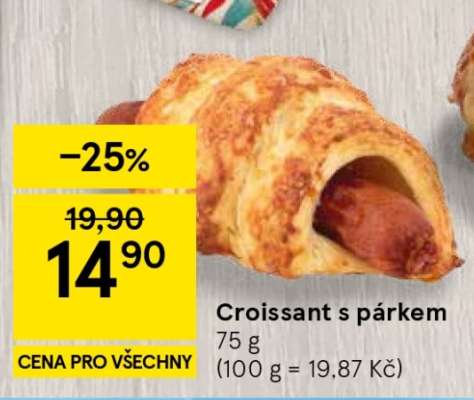 Croissant s párkem*