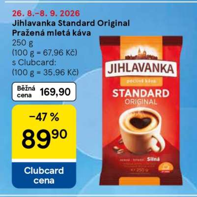 Jihlavanka Standard Original Pražená mletá káva