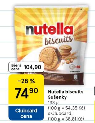 Nutella Biscuits Sušenky