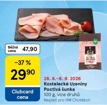 Kostelecké uzeniny Poctivá šunka