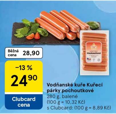 Vodňanské Kuře Kuřecí párky pochoutkové