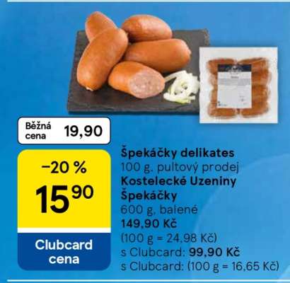 KOSTELECKÉ UZENINY ŠPEKÁČKY