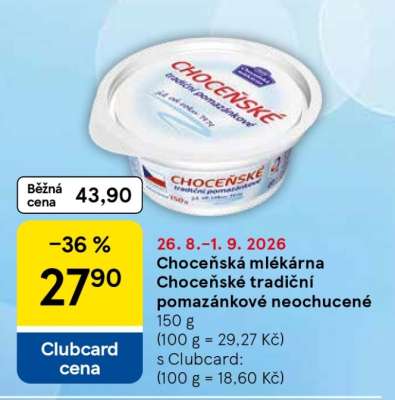 Choceňská Mlékárna Choceňské Tradiční pomazánkové neochucené