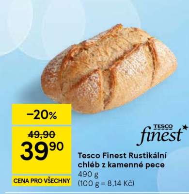 Tesco Finest Rustikální chléb z kamenné pece