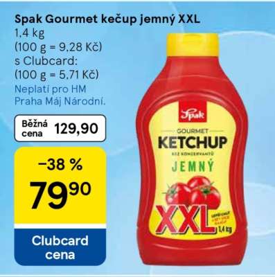 SPAK GOURMET KEČUP JEMNÝ XXL