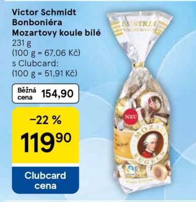 Victor Schmidt Bonboniéra Mozartovy koule bílé