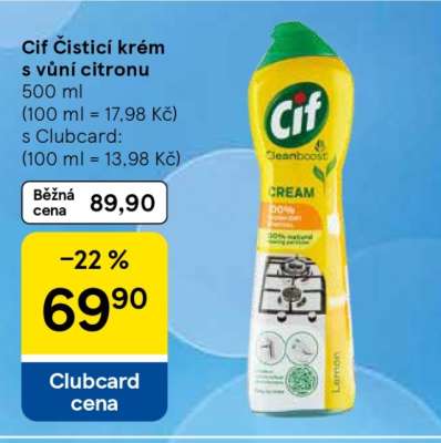 Cif Čisticí krém s vůní citronu