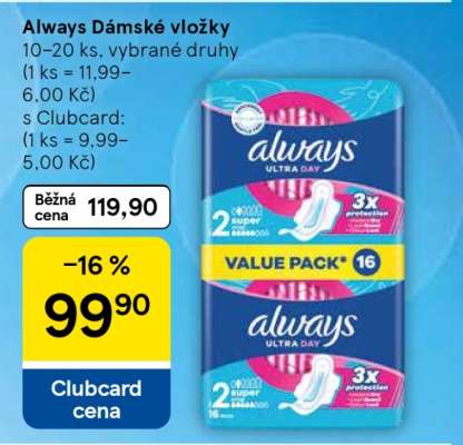 Always Dámské vložky