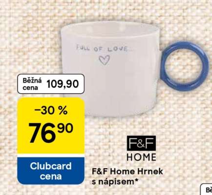 F&F Home Hrnek s nápisem
