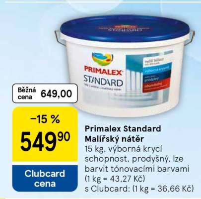 Primalex Standard Malířský nátěr