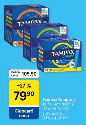 Tampax tampony