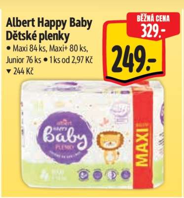 Albert Happy Baby Dětské plenky