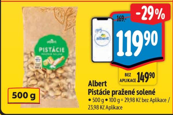 Albert Pistácie pražené solené