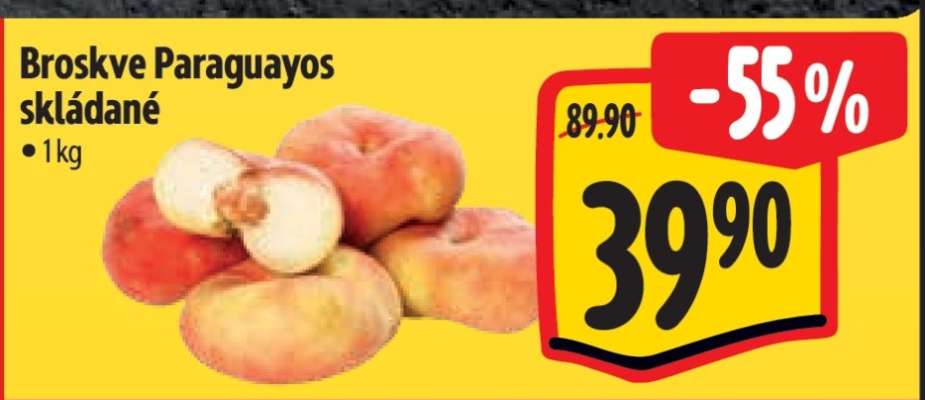 Broskve Paraguayos skládané